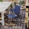 Flash Furniture Navy Folding Sling Patio Chairs with Armrests, 4PK 4-GM-SC098-NV-GG - alternate 8